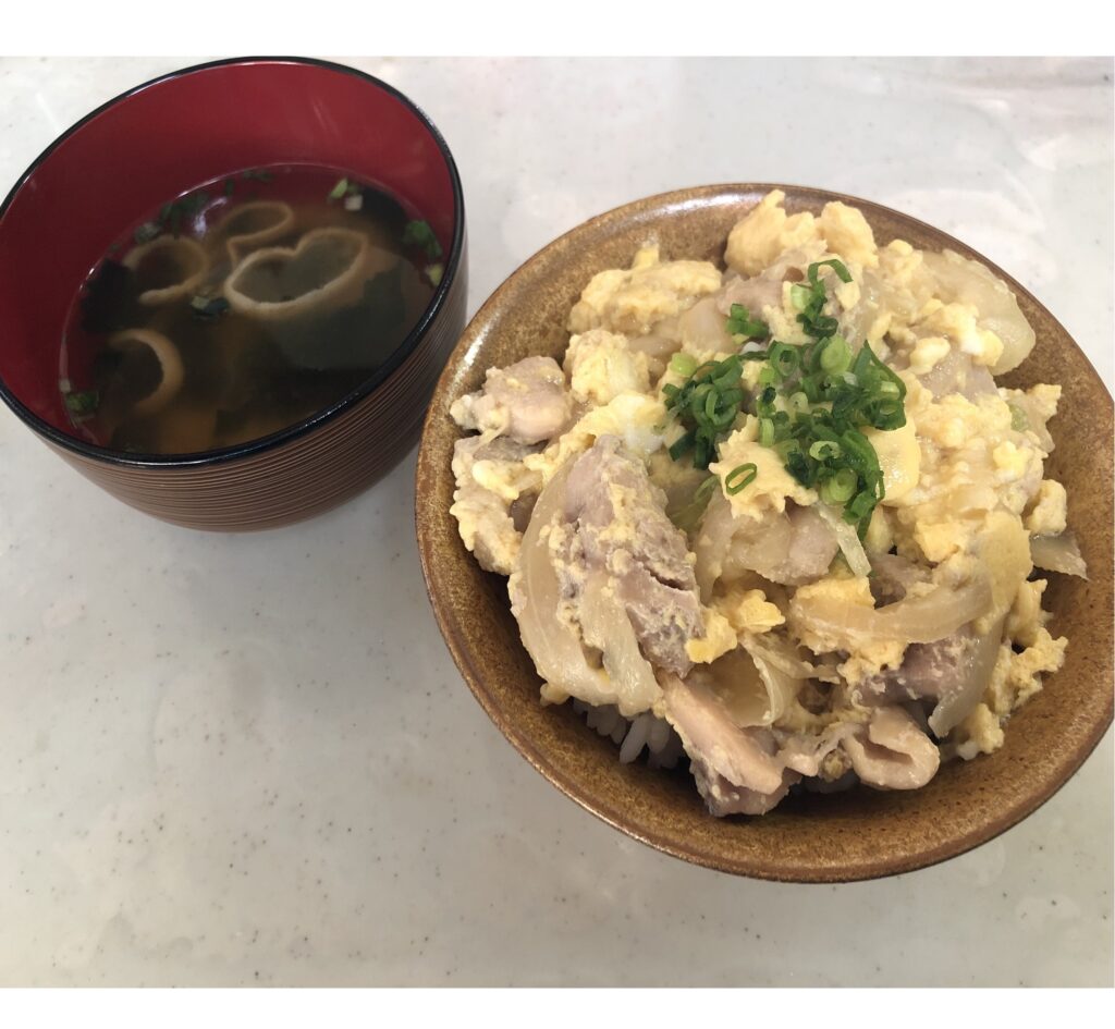 【（）】レンチンde親子丼