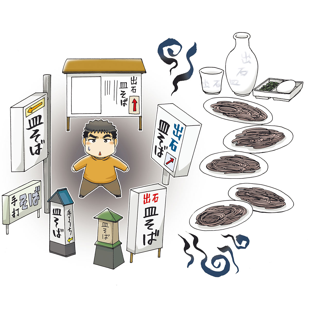 「U5Hことわざ辞典【001】四面蕎麦（四面楚歌）

